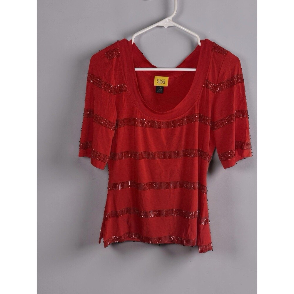 St John Spa Beaded Top Sz Medium